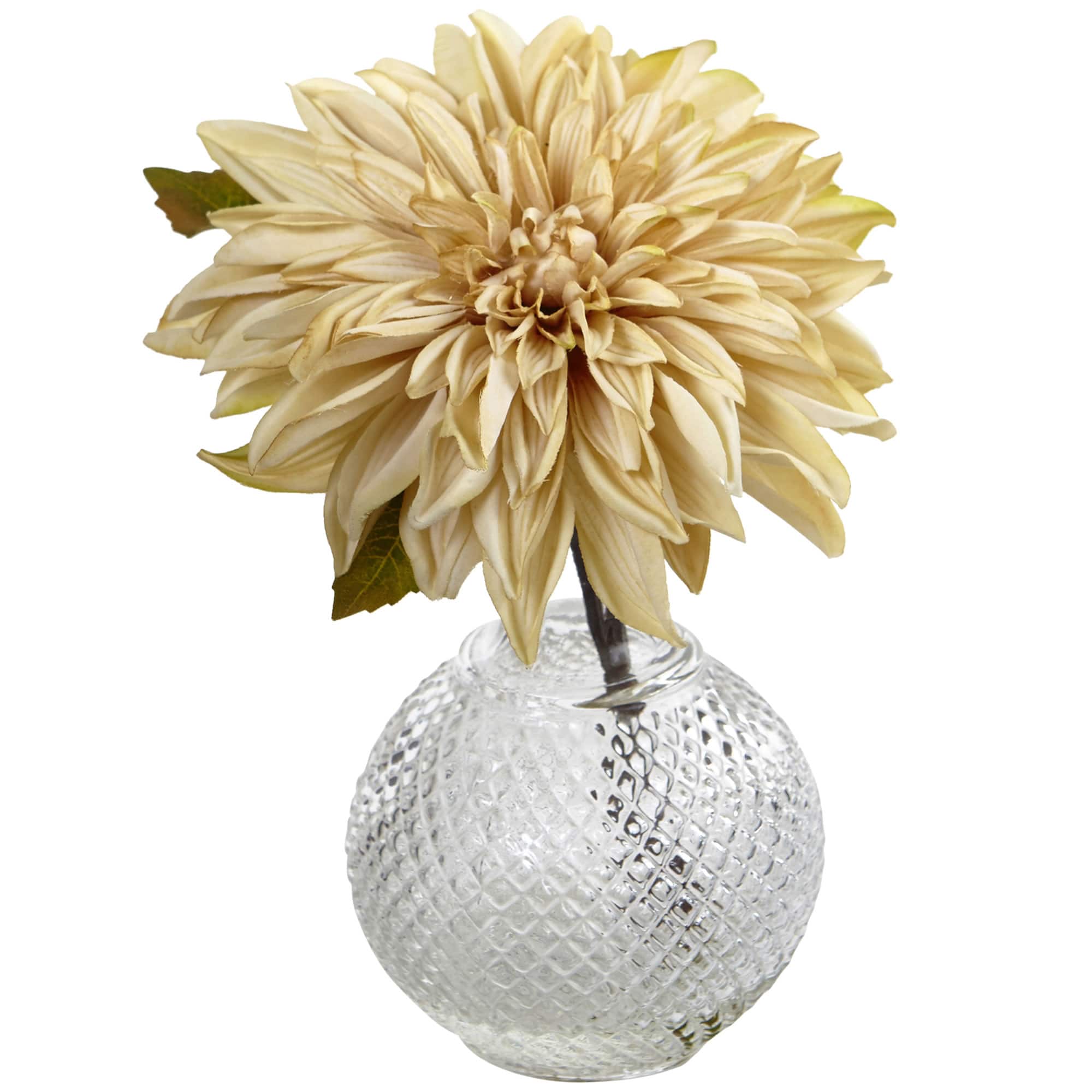 8" Dahlia with Decorative Vase Set